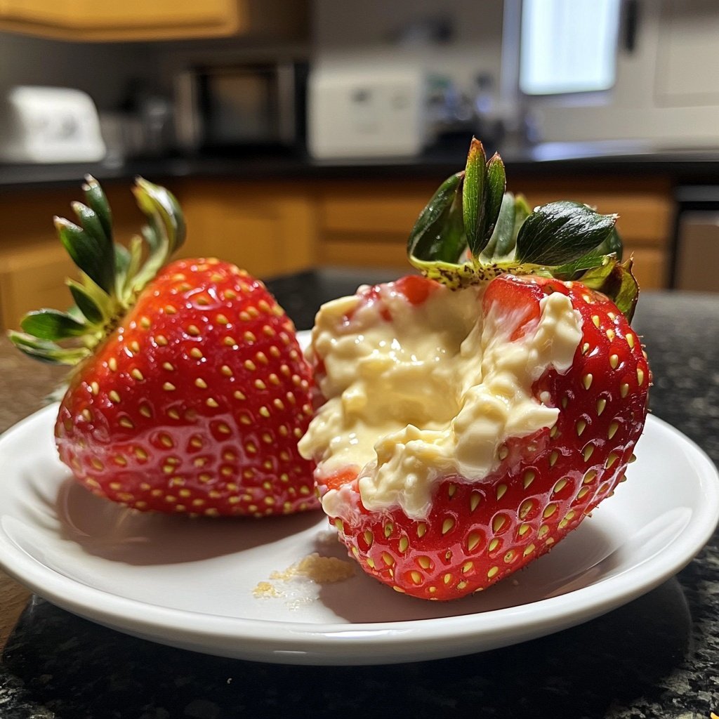 Gefüllte Erdbeeren mit Cheesecake