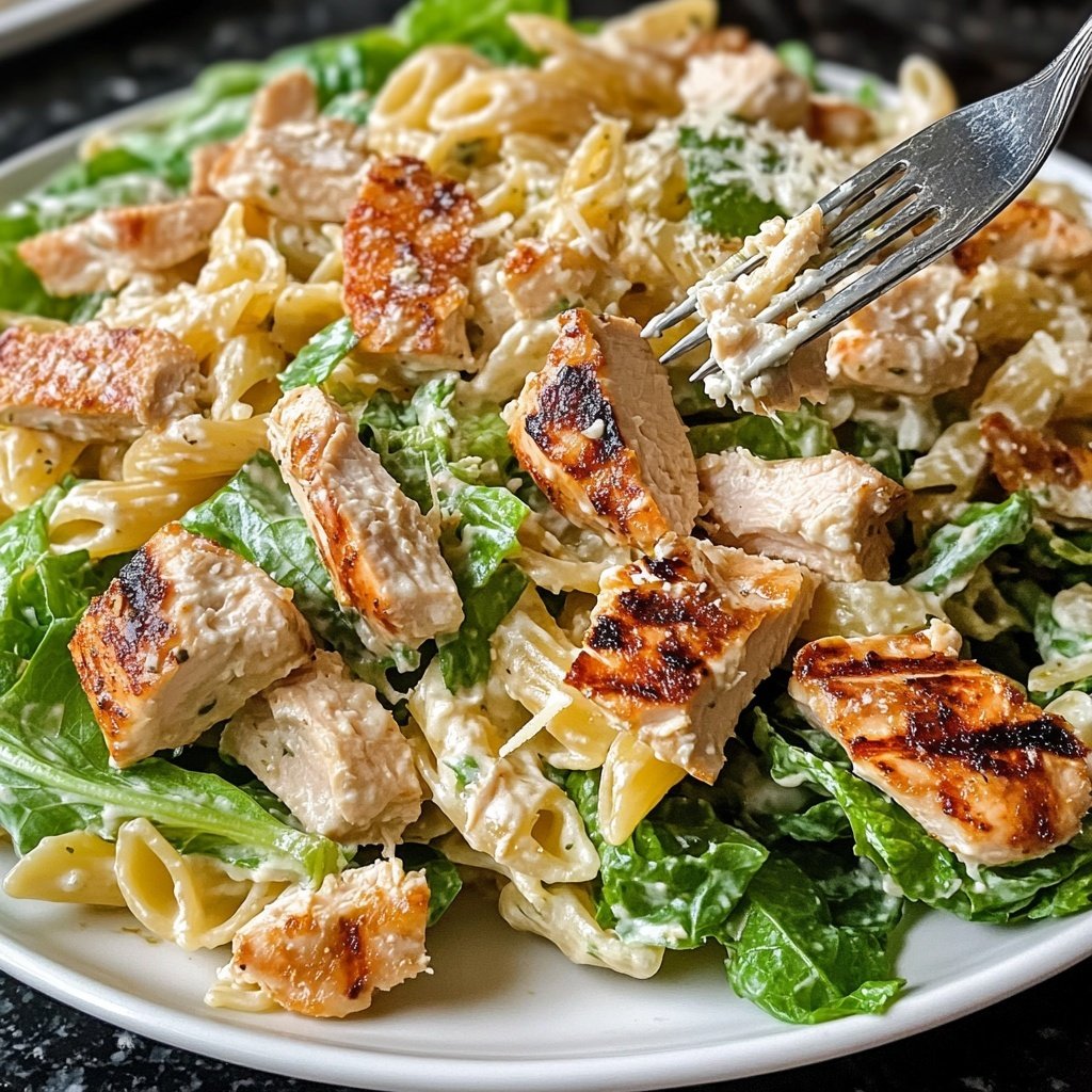 Chicken Caesar Pasta Salat