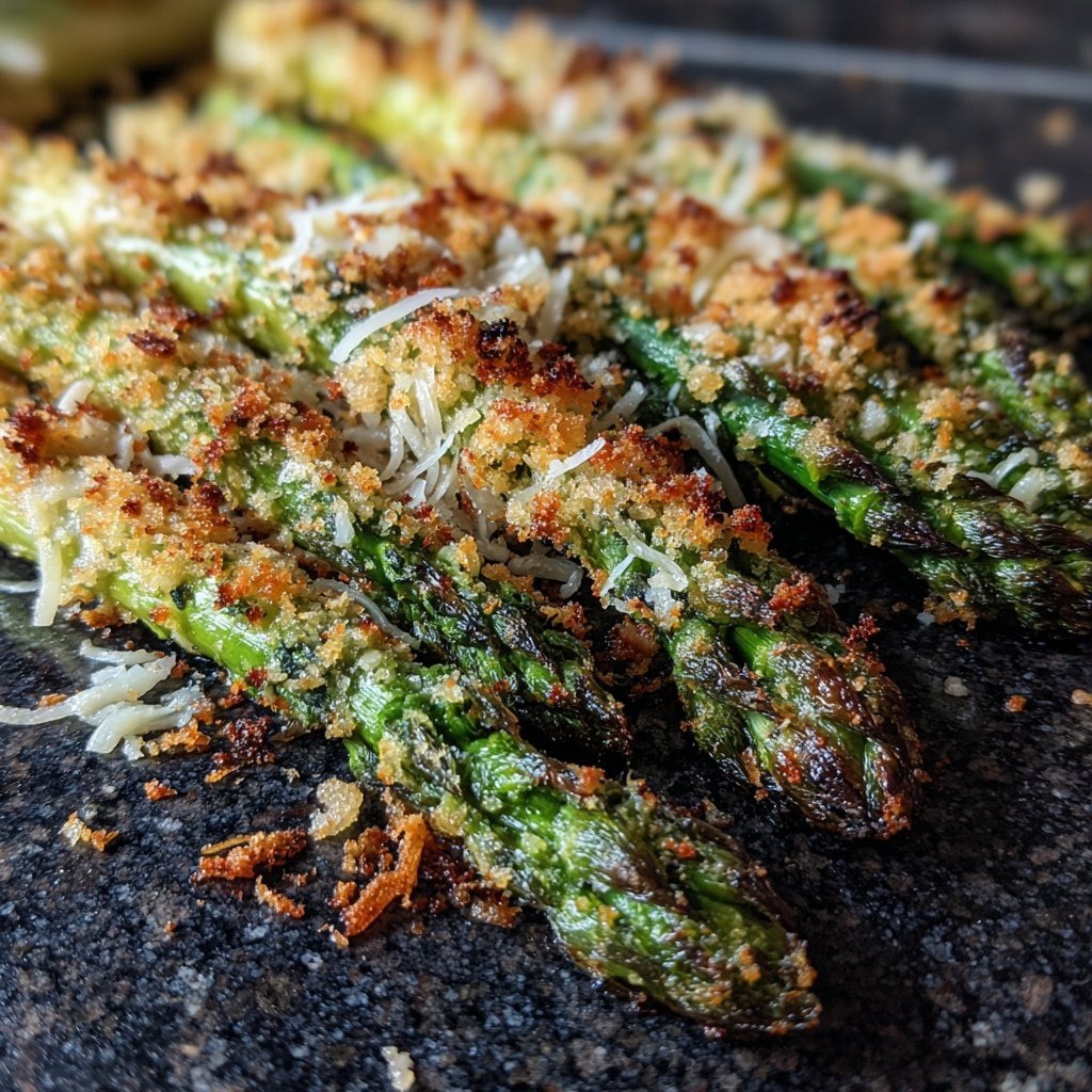 Grüner Spargel Mit Parmesan Kruste