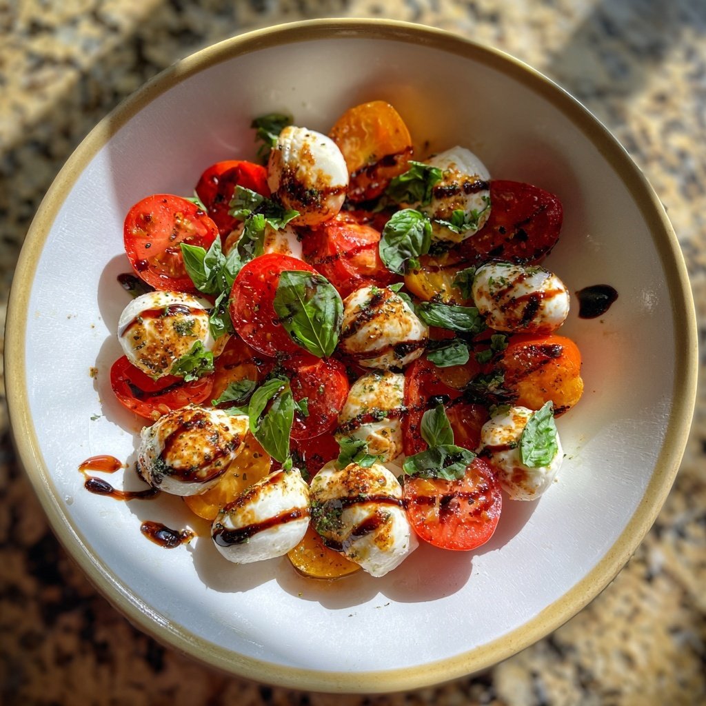 Tomaten Mozzarella Salat Zum Grillen Mit Basilikum