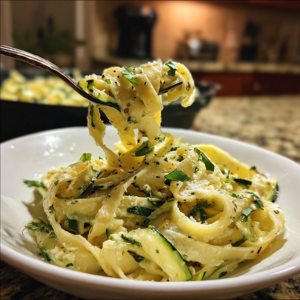 Tagliatelle mit Zucchini und Minze