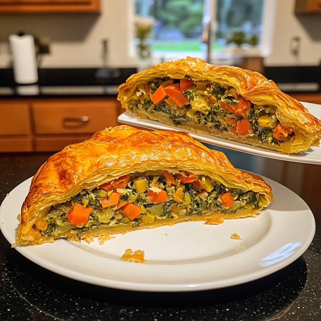 Gemüsestrudel mit Kräuterdip