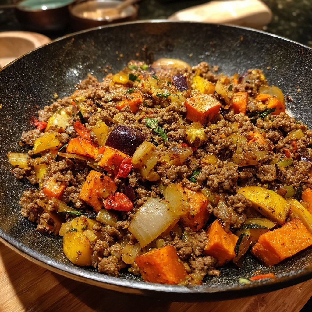 Kalorienarme Hackfleisch Pfanne