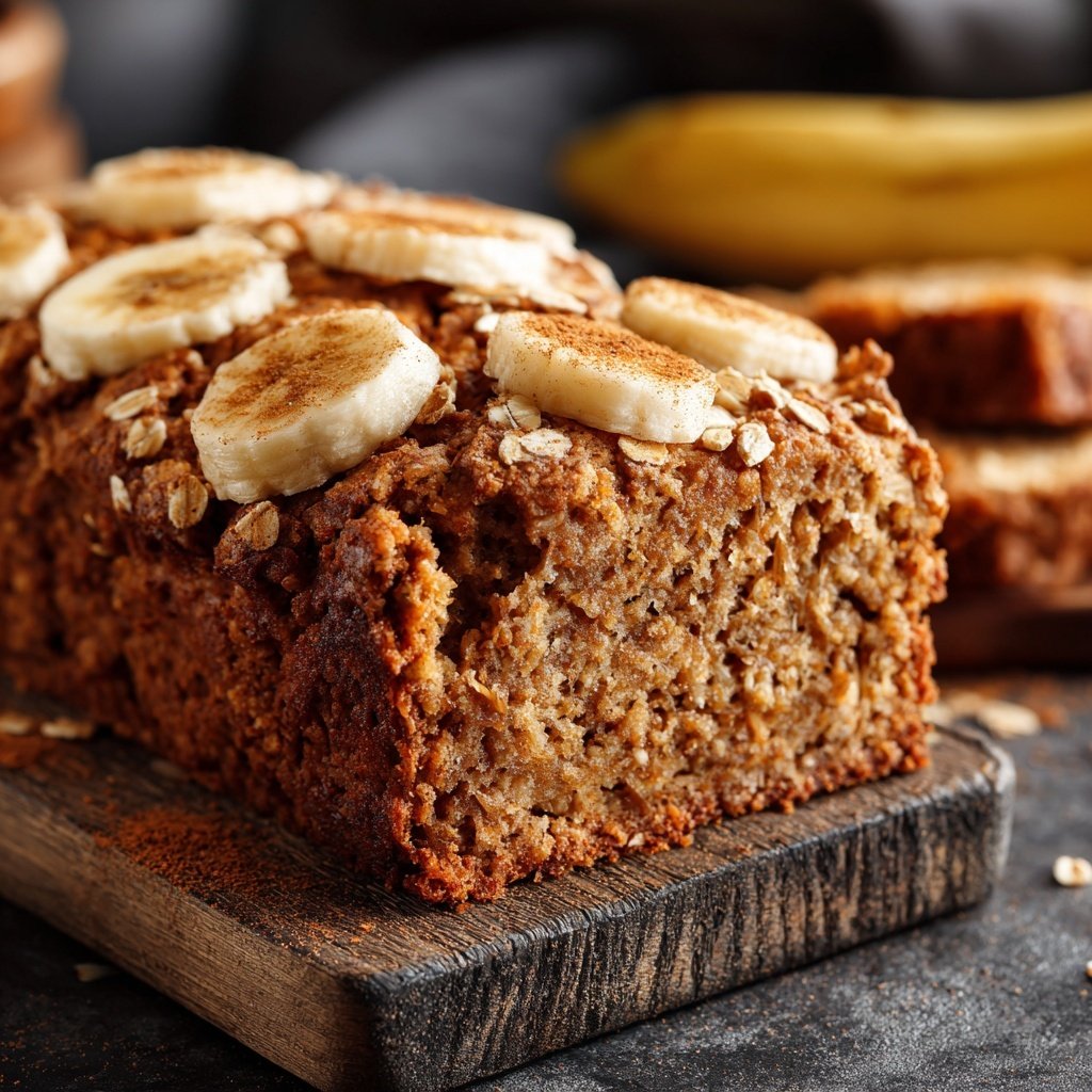 Bananenbrot mit Haferflocken